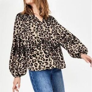 NWOT Boden Harriet Leopard Print Women's Leopard blouse- size 6